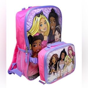 Barbie backpack with removable lunch bag